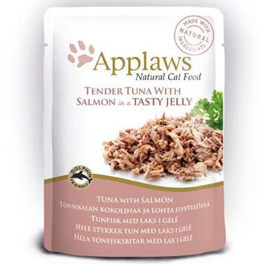 APPLAWS Plic hrana umeda pt pisici, cu File de Ton si Somon in Aspic 70g