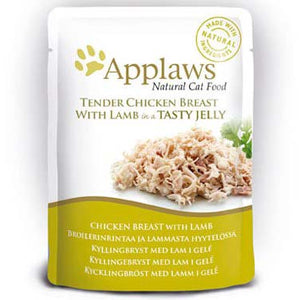 APPLAWS Plic hrana umeda pt pisici, cu File Piept de Pui si Miel in Aspic 70g