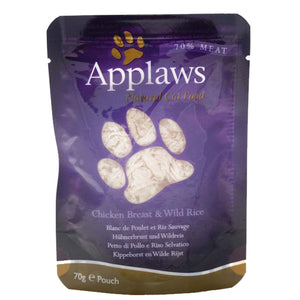 APPLAWS Plic hrana umeda pt pisici, cu Piept de Pui si Orez Salbatic 70g