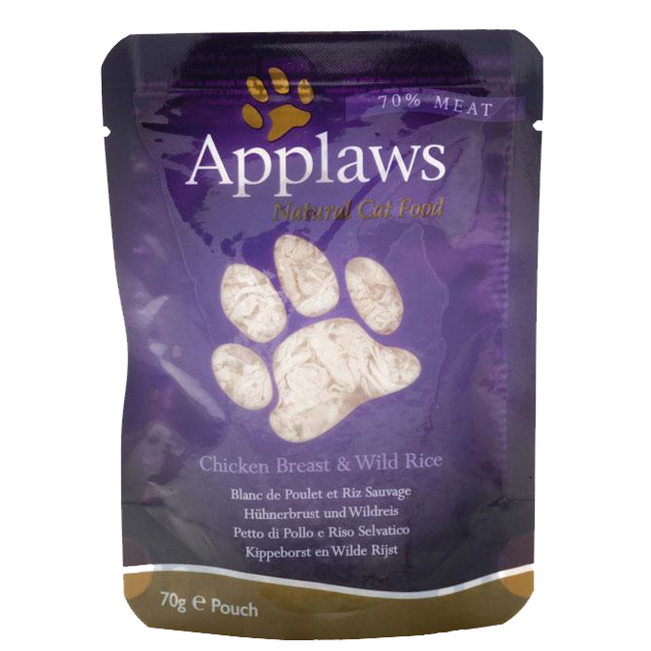 APPLAWS Plic hrana umeda pt pisici, cu Piept de Pui si Orez Salbatic 70g