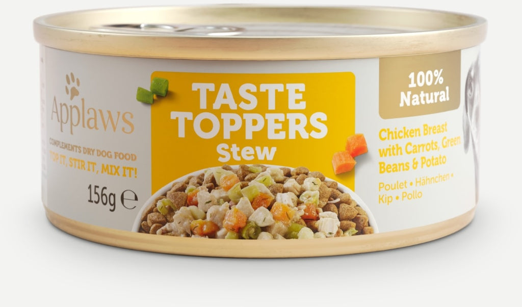 APPLAWS Toppers Conserva pentru caini, cu Piept de Pui si Vegetale 156g