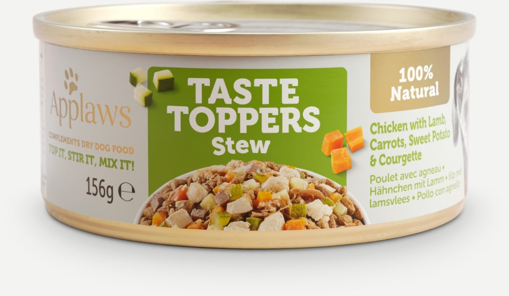 APPLAWS Toppers Conserva pentru caini, cu Pui, Miel si Veghetale 156g