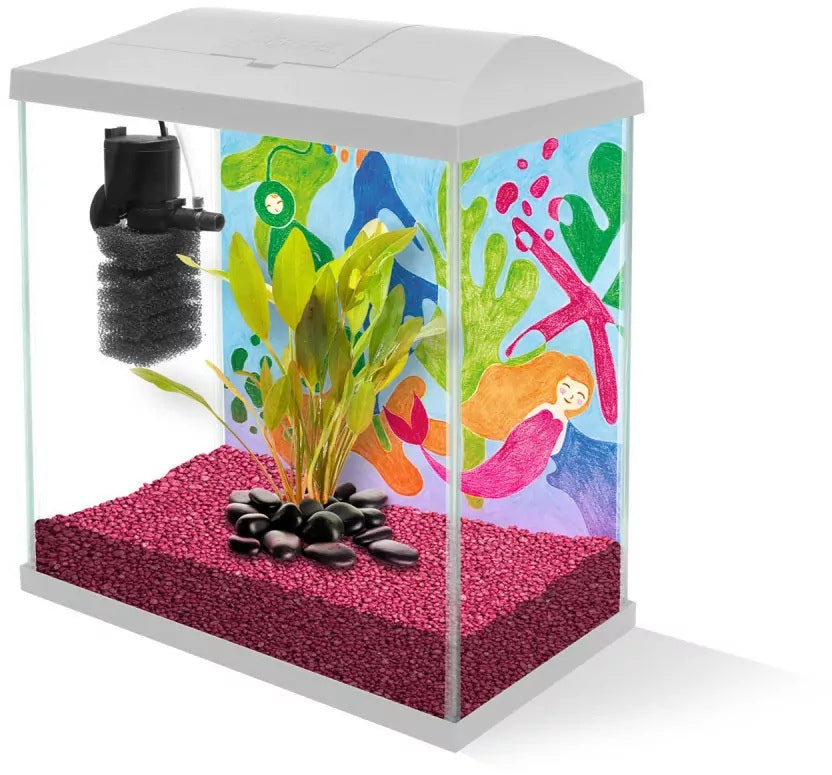AQUAEL Acvariu LEDDY MINI Creative 12,6L 28x15x30cm, Alb
