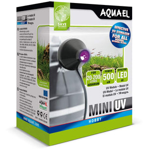 AQUAEL Sterilizator pentru acvarii MINI UV, 0,5W, 150L 3x5cm