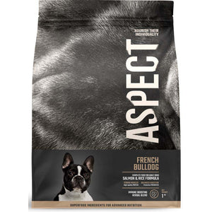 ASPECT French Bulldog, hrana completa pentru caini adulti, Somon si Orez 1kg