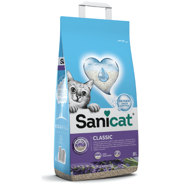Asternut pentru litiera Sanicat Classic Lavender 8L - Animax