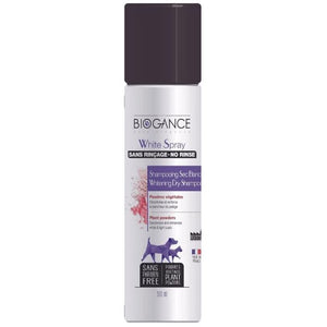 BIOGANCE Sampon uscat pentru caini cu blana alba 300 ml