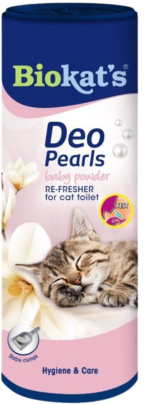 BIOKAT'S Deo Pearls Baby powder, perle parfumate pentru litiera 700g