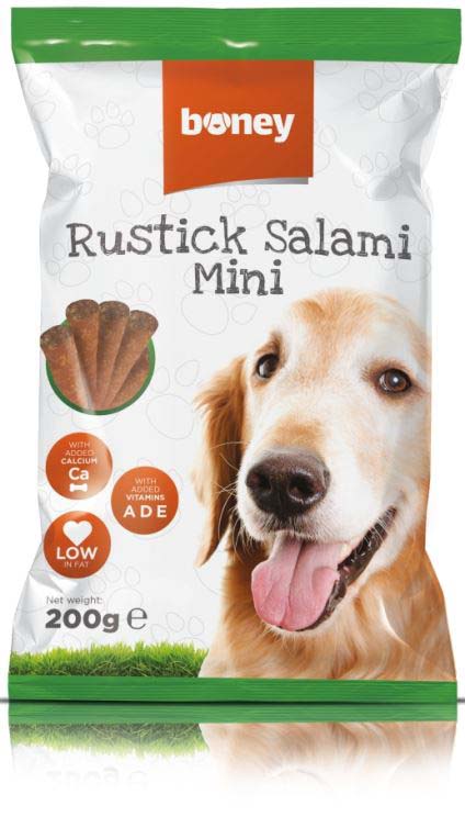 BONEY Recompense pentru câini Rustick Salami Mini 200g - Maxi-Pet.ro