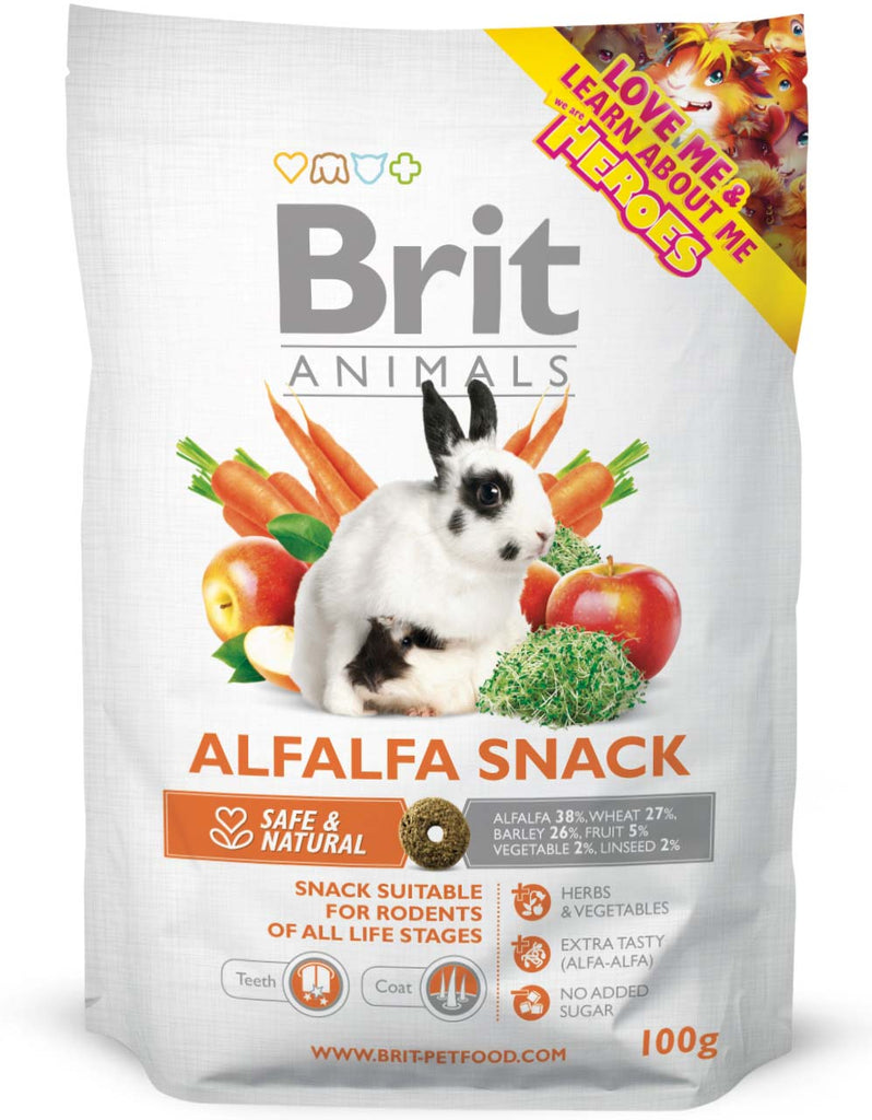 BRIT ANIMALS Alfalfa Snacks Premium pentru rozatoare 100g