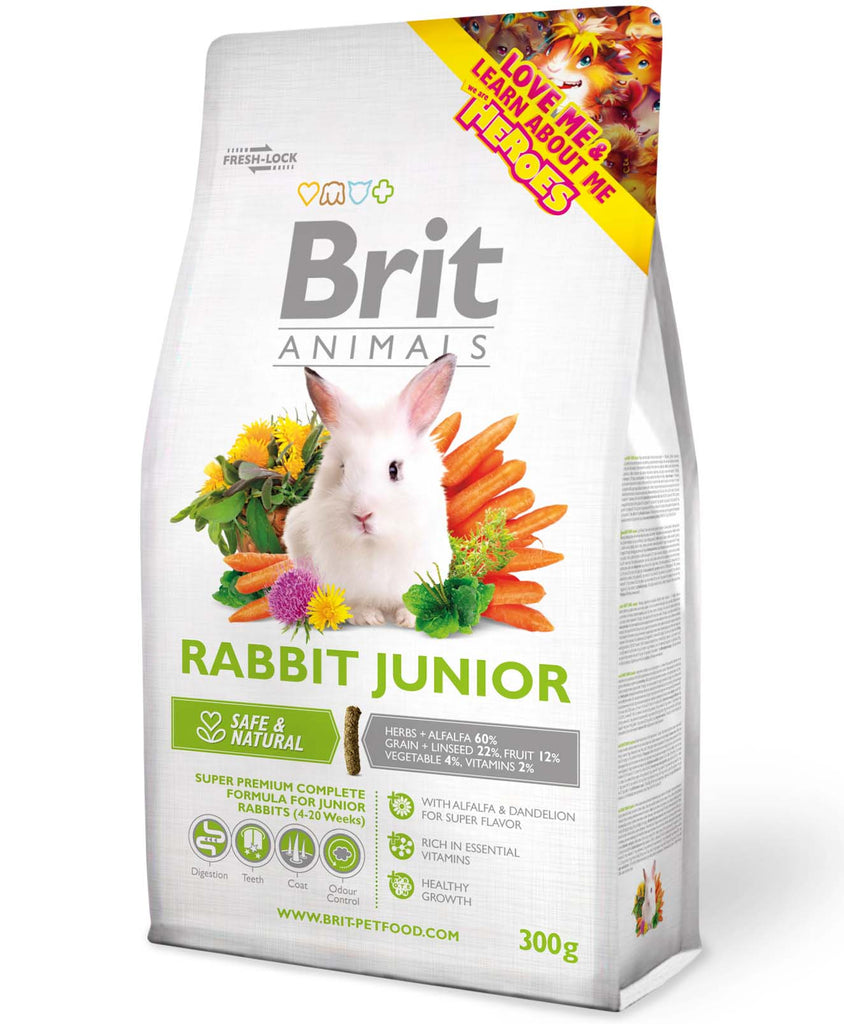BRIT ANIMALS Rabbit JUNIOR, hrana completa pentru pui de iepure 300g