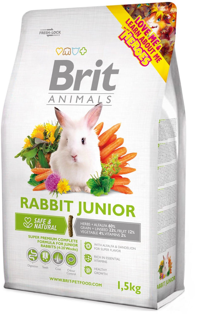BRIT ANIMALS Rabbit JUNIOR, hrana completa pentru pui de iepure