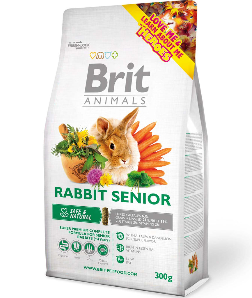 BRIT ANIMALS Rabbit SENIOR, hrana completa pentru iepuri seniori