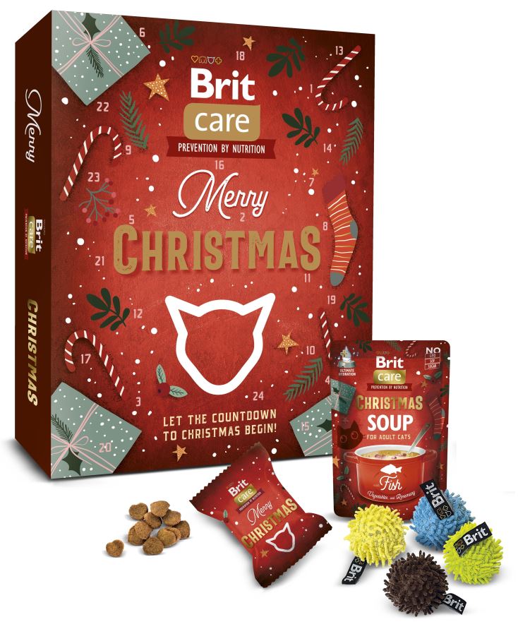 BRIT CARE Calendar Advent de Craciun - recompensa pentru pisici 120g