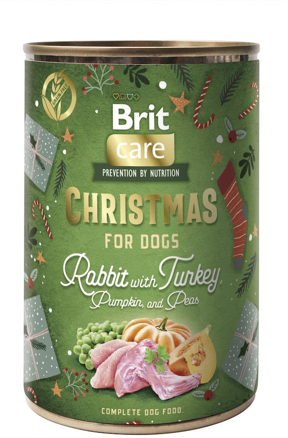BRIT CARE Conserva pentru caini, Iepure, editie Craciun 400g