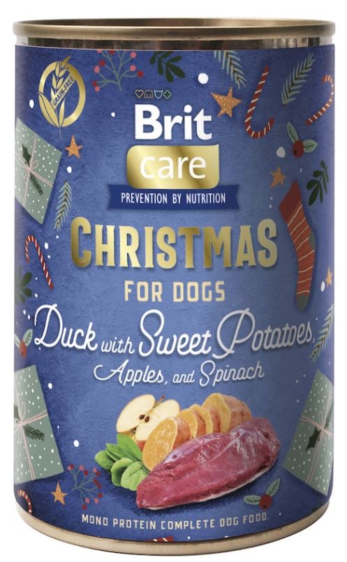 BRIT CARE Conserva pentru caini, Rata, editie Craciun 400g