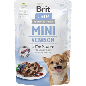 BRIT CARE Dog Mini Plic, File de vanat, in sos 85g