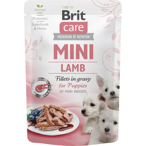 BRIT CARE Dog Mini Plic PUPPY, File de miel, in sos 85g