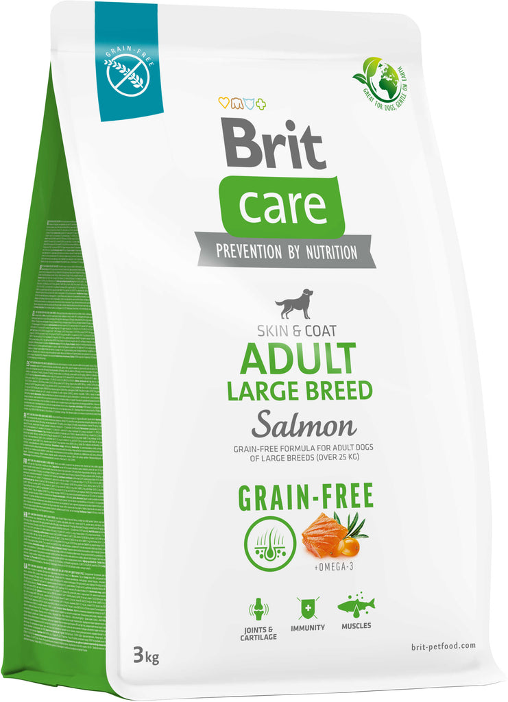 BRIT CARE Grain-free Adult Large Breed, cu Somon si Cartofi 3kg