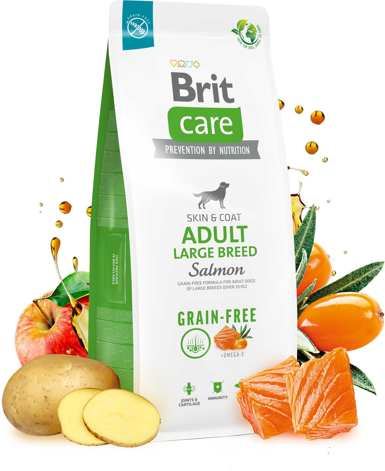 BRIT CARE Grain-free Adult Large Breed, cu Somon si Cartofi