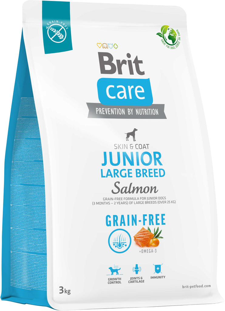 BRIT CARE Grain-free JUNIOR Large Breed, cu Somon si Cartofi 3kg