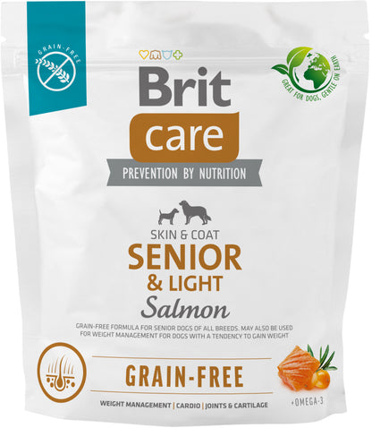 BRIT CARE Grain-free SENIOR & Light, cu Somon si Cartofi 1kg