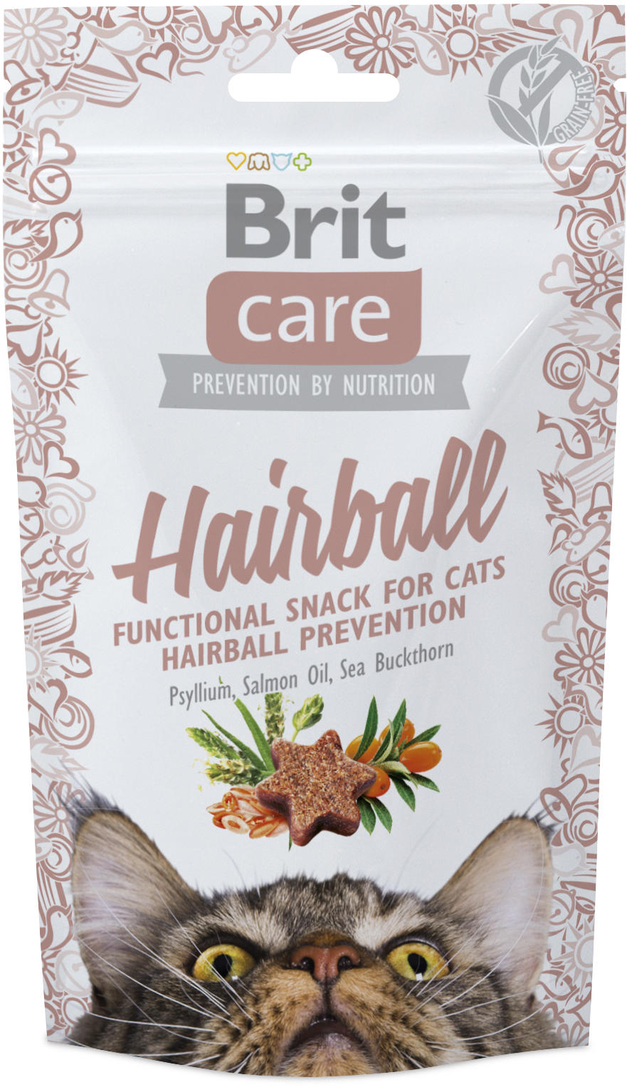 BRIT CARE Hairball, recompense pentru pisici 50g