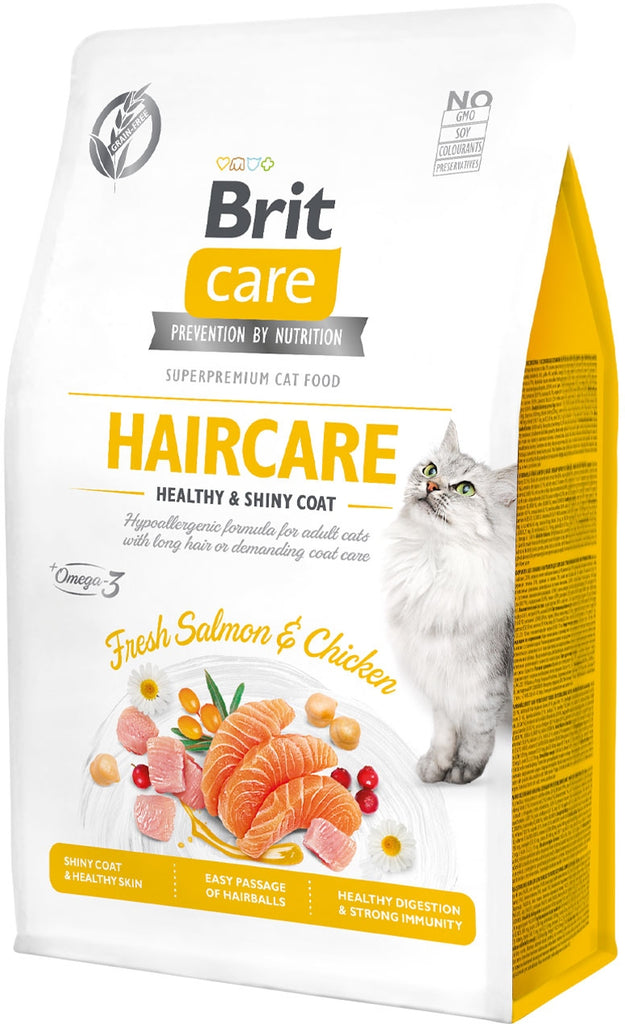 BRIT CARE Hrana uscata pentru pisici, Haircare Healthy & Shiny Coat