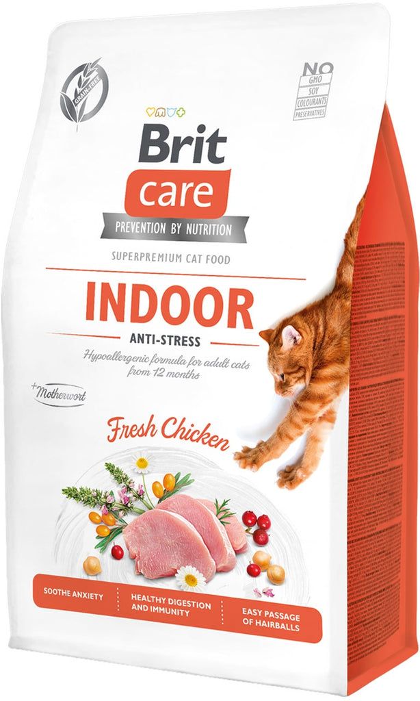 BRIT CARE Hrana uscata pentru pisici, Indoor Anti-stress