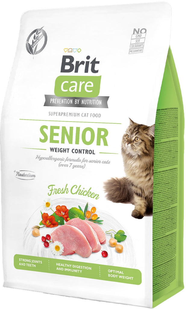 BRIT CARE Hrana uscata pentru pisici, SENIOR Weight Control