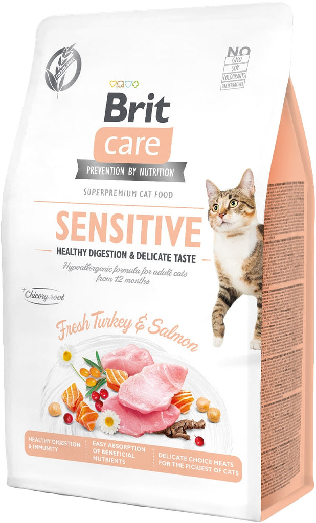BRIT CARE Hrana uscata pentru pisici, Sensitive Healthy Digestion&Delicate Taste