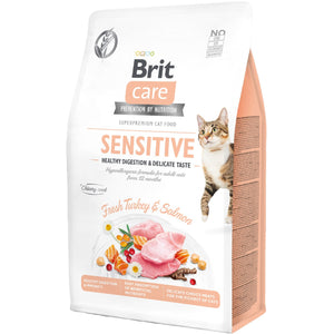 BRIT CARE Hrana uscata pentru pisici, Sensitive Healthy Digestion&Delicate Taste