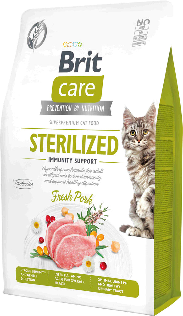 BRIT CARE Hrana uscata pentru pisici sterilizate, Immunity Support 2kg