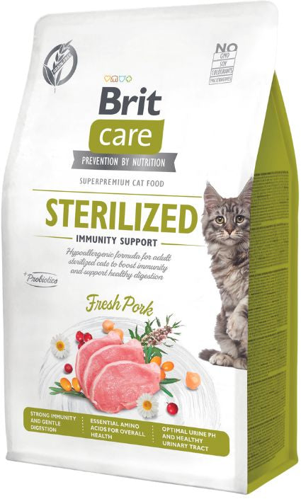 BRIT CARE Hrana uscata pentru pisici sterilizate, Sterilized Immunity Support