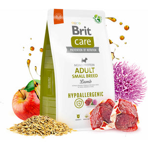 BRIT CARE Hypoallergenic Adult Small Breed, cu Miel si Orez