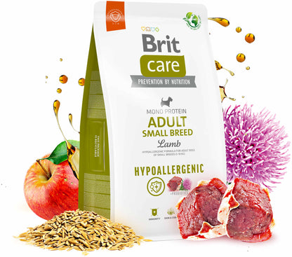 BRIT CARE Hypoallergenic Adult Small Breed, cu Miel si Orez
