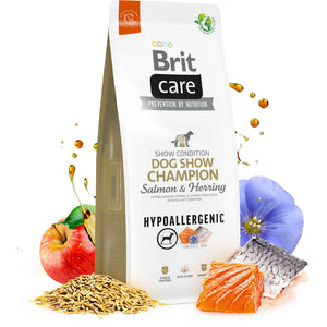 BRIT CARE Hypoallergenic Dog Show Champion, cu Somon si Hering