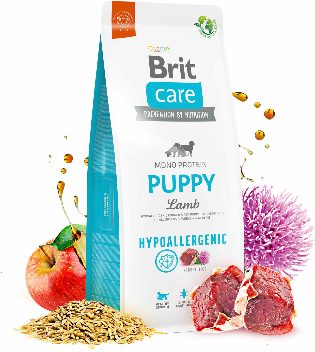 BRIT CARE Hypoallergenic PUPPY, cu Miel si Orez
