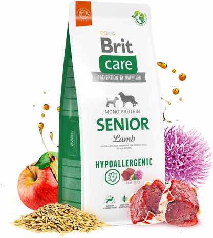 BRIT CARE Hypoallergenic SENIOR, cu Miel si Orez