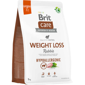 BRIT CARE Hypoallergenic Weight Loss, cu Iepure si Orez 3kg