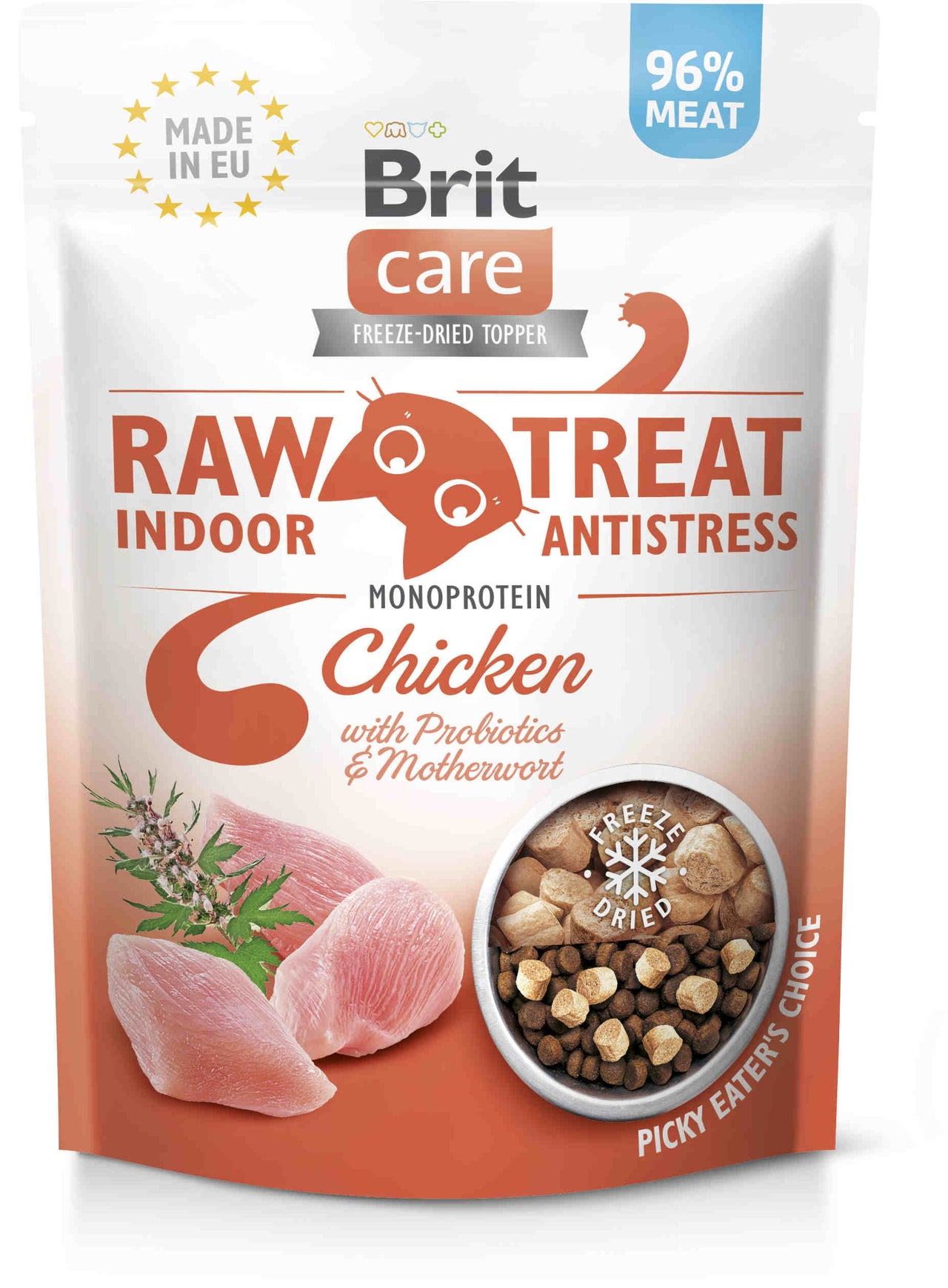 BRIT CARE Indoor recompensa pentru pisici, liofilizata, cu Pui 40g