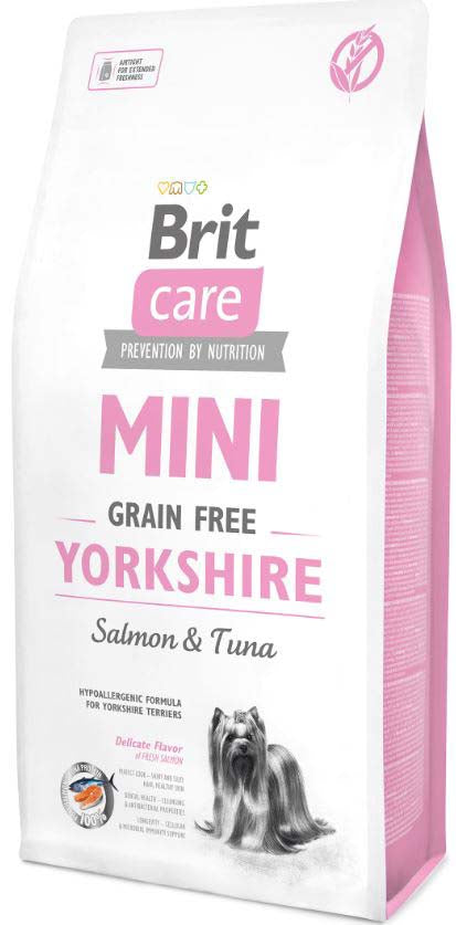 BRIT CARE Mini Grain Free Yorkshire Somon si Ton 7kg
