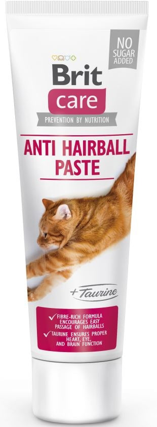 BRIT CARE Pasta pentru pisici, Anti Hairball, cu taurina 100g