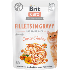 BRIT CARE Plic pentru pisici, File de pui in sos 85g
