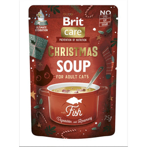 BRIT CARE Plic pentru pisici adulte, Supa cu Peste, editie Craciun 75g 