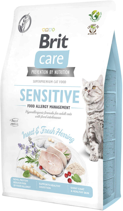 BRIT CARE Sensitive Insect Food Allergy Management, Hrana uscata pt. pisici 2kg