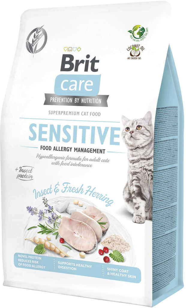 BRIT CARE Sensitive Insect Food Allergy Management, Hrana uscata pt. pisici 400g