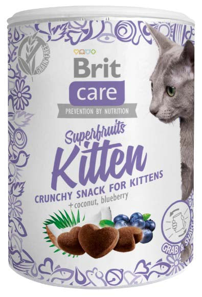 BRIT CARE Superfruits, recompense crocante fara cereale, pentru pisicute 100g