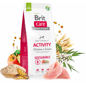 BRIT CARE Sustainable Activity, cu Pui si Insecte 12kg