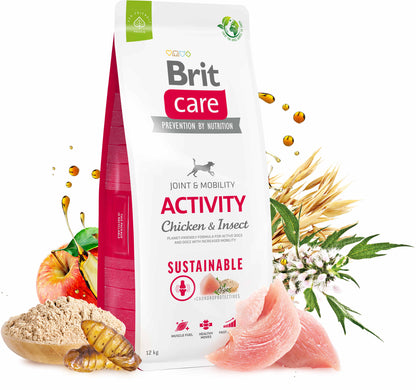 BRIT CARE Sustainable Activity, cu Pui si Insecte 12kg